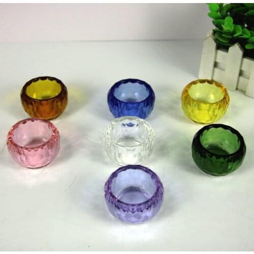 6cm Crystal Glass Bowl Holy Water Cup Buddhist Utensils Home Decoration