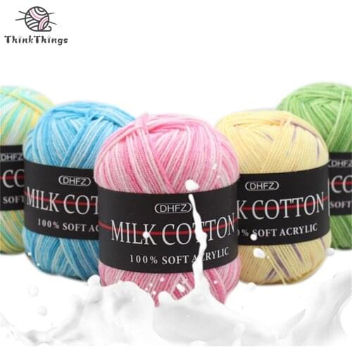 ThinkThings 3Strand Milk Cotton Yarn 10Balls/lot 500g DIY Crochet Knitting Wool Thread Baby Sweater Doll Scarf Supplies