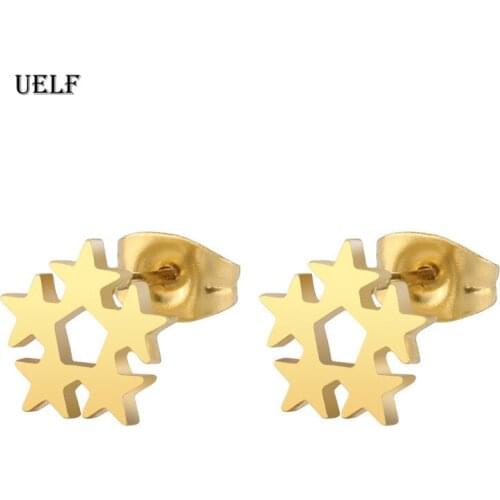 Uelf Moon Star Ear Climber Tiny Star Stud Earrings For Women Teen Mothersday Celestial Birthday Gift Jewelry Earrring