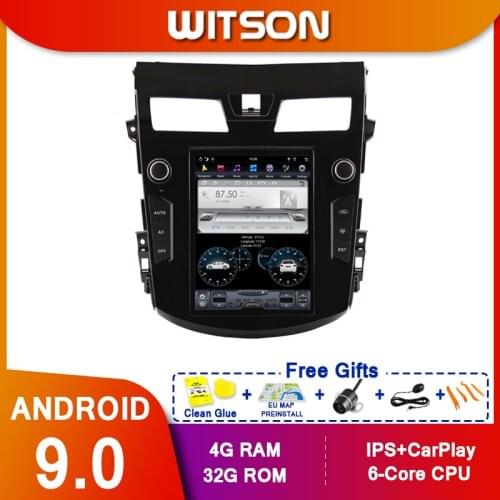 WITSON Tesla Style Vertical Screen Android 9.0 For NISSAN TEANA 2013 Car Radio Automotivo Multimedia Player Navigation