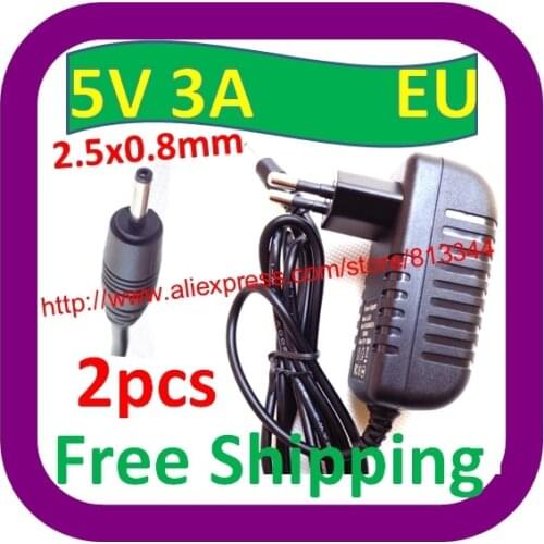 2 pcs Free Shipping 5V 3A 2.5mm power adapter charger for Ainol novo 9 Hero II Spark Firewire quad tablet pc sanei n10 3g