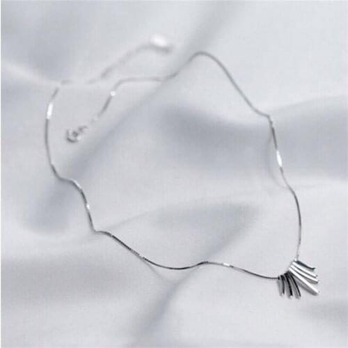 Luxury jewelry ladies' threads and necklaces geometric Strip Tibetan sliver box chain choker necklaces for women luna TYN0415