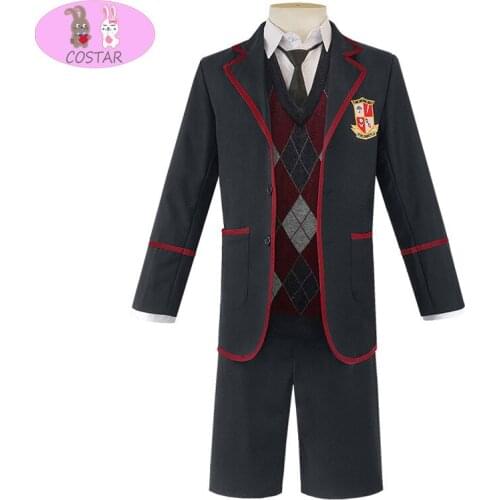 COSTAR Woman Men The Umbrella Academy Number Five Cosplay Costume Halloween Dresses College Clothing Full Set