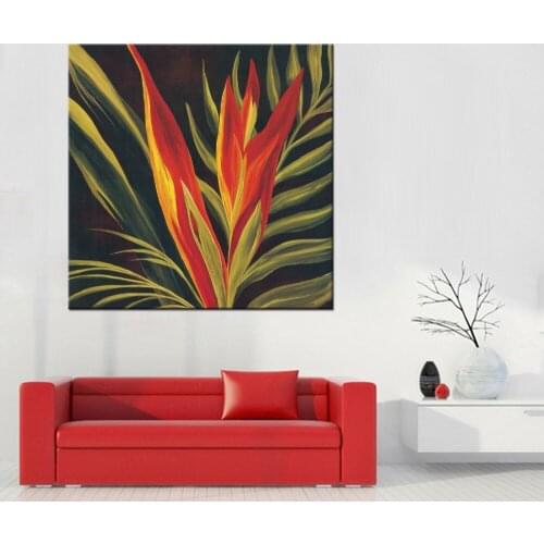 1 panel Flower painting red Abstract modular picture home Decor Oil Painting on canvas wall art
