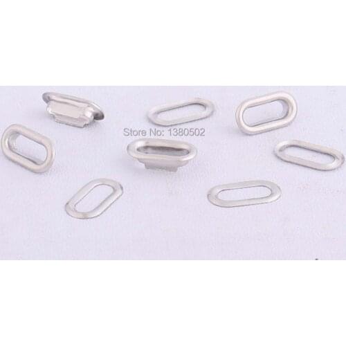100pcs 14mm outer oval shape silver color Eyelets with washer for shoes bag belt DIY Scrapbooking Accessories