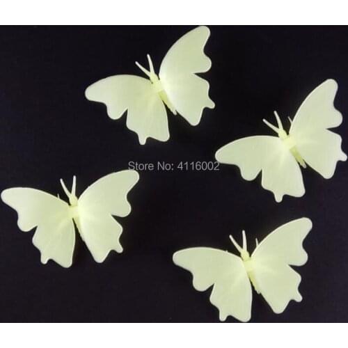 300Sets 4PCS/Set Luminous Butterfly Sticker Glow In The Dark Wall Stickers Baby Nursery Children Bedroom Decoration