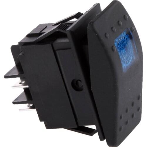 4 Pin Waterproof 12V 20A Bar Rocker Toggle Switch LED Light Auto Boat