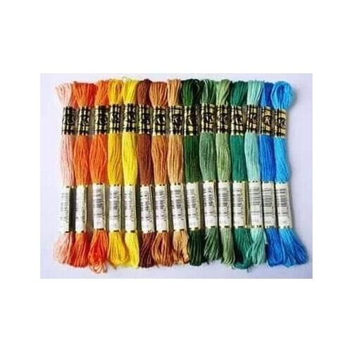 447 Pieces/lot Wholesale Price 6 strands 8.7 Yard Length Embroidery Cross Stitch Floss Yarn Thread Similar DMC Worldwide