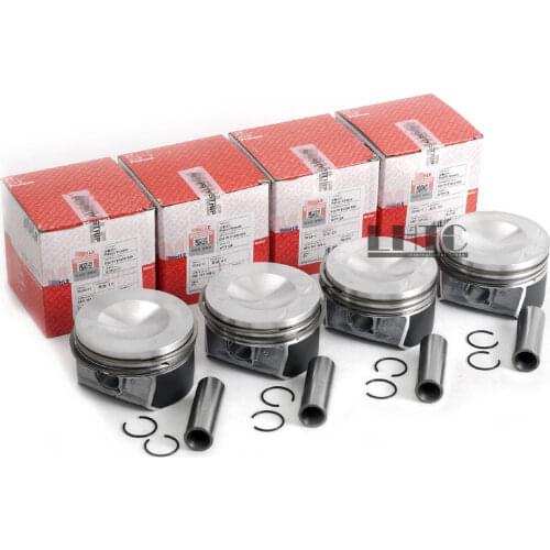 4x Pistons & Rings 20mm / 82.5mm For V W G TI MK5 MKV Audi A3 A4 2.0 TFSI BPY BWA (OE# 06D107066C /N0122731 /(20mm) 06D198151