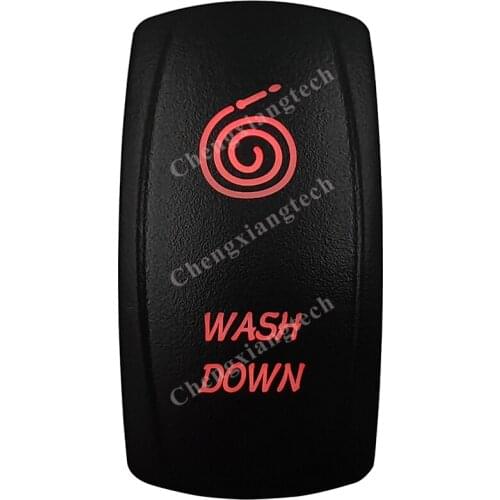 5 Pin ON OFF SPST Red Led Wash Down Rocker Car Boat Dashboard Light 12v 24v Toggle Switch for Carling ARB Narva 4x4 Style