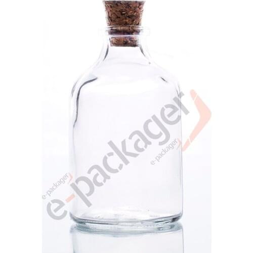 5Pcs 50ml Mini Glass Bottles Cute Bottles With Cork Little Bottles Gift tiny Jars Vials Mix Wedding Small Wishing Bottles