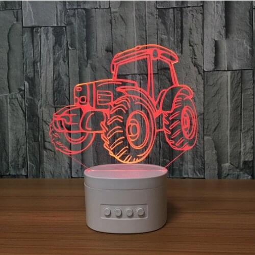 Bluetooth Speakers Acrylic 3D Horse Stereo Vision Lamp 5 Color Chang Desk lamp Remote control lights Halloween decoration Lamp