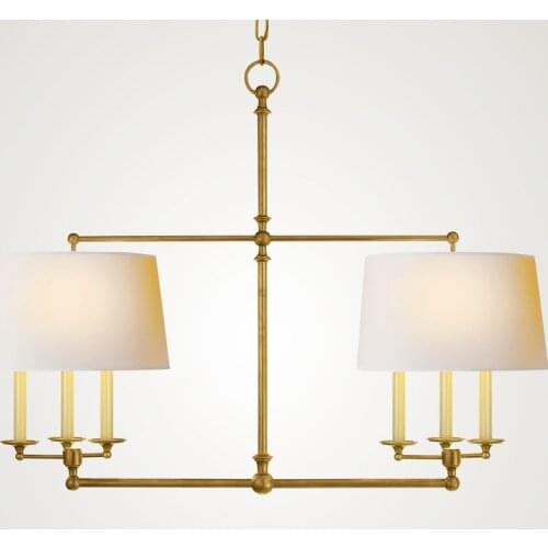 American full copper lamp dining lamp simple home bar table lamp study warm chandelier