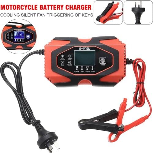 1pc 12V 6A 24V 3A or 1.5A Automatic Car Battery Charger Lead-acid AGM GEL Lithium LiFePO4 Truck Auto Motorcycle Tool Parts