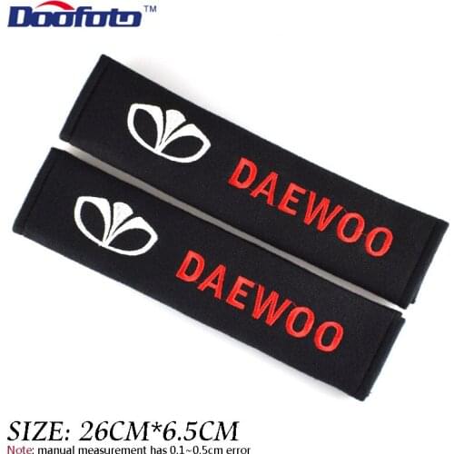 Seat Belt Cover For Daewoo Strap Pad gentra matiz espero leganza nexia lanos daw 450 Car Styling Auto Emblems Sticker