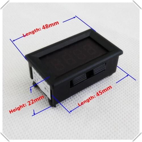 0.36" Digital Voltmeter DC 3.50-30.00V 4 digit 2 wires with shell Voltage car Panel Meter LED Color display 5pieces/lot