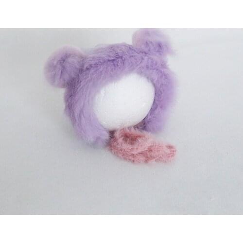 Baby props for photography Fox Clothes Caps With Tails Infant Pictures Costumes Crochet Outfits Animal Photo Accessories