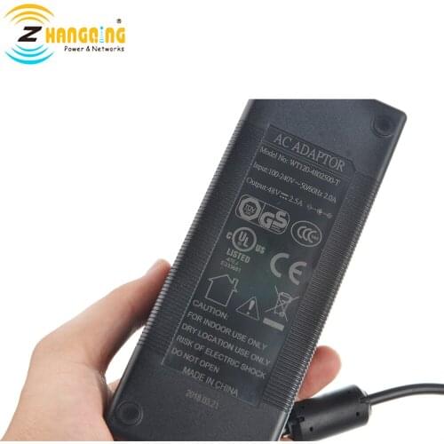 48V 2.5A Switching Power Supply AC 110V to 240V DC 48V 120W Power Adapter 5.5mm*2.1mm with Power Cord