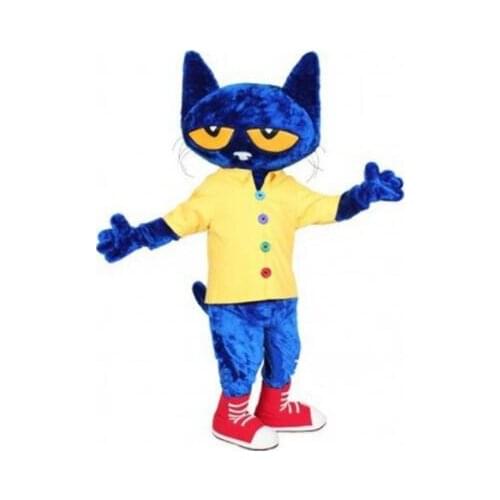 Pete the Cat Mascot Costume mascotter cartoon fancy dress costume Halloween Fancy Dress Christmas Cosplay Party factory direct
