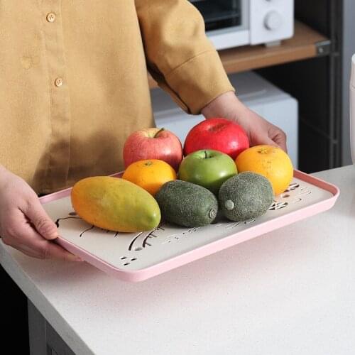 Kitchen Drain Dish Drainer Tray Living Room Tea Cup Water Cup Tray Drain Hanging Shelf Storage Fruit and Vegetable Tray Rack