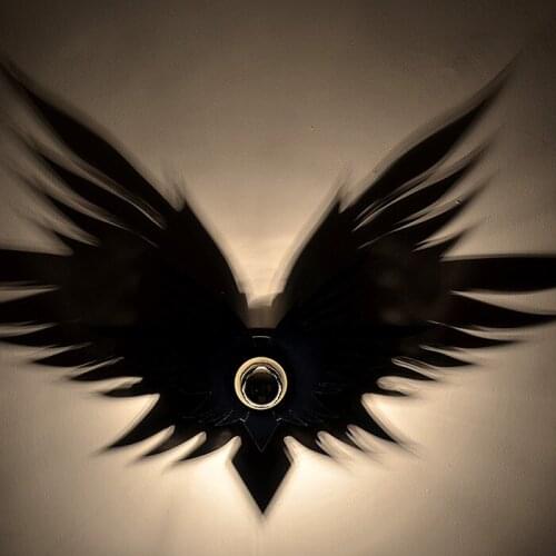 BAT Shadow Led Wall Light new Acryl Fashion Black E27 modern wall lamp for Bedroom Children Room led wall sconce night light