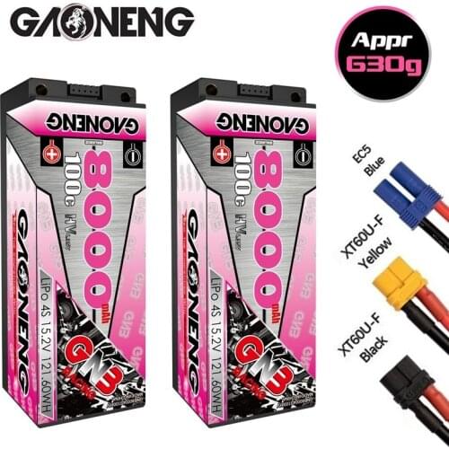 GAONENG GNB 15.2 8000mAh 100C PLUS LiPo Battery For Remote Control Car Racing Spare Parts With Shell Upgrade LiHV 4S Battery