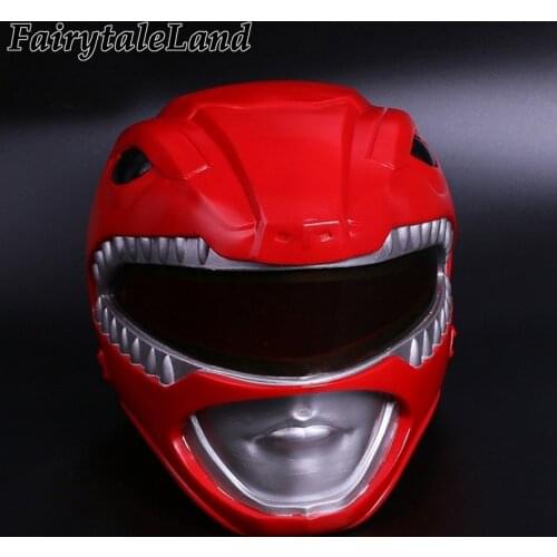 Dino Ranger Costume Accessories Red Ranger Geki Cosplay Mask Masquerade PVC Helmet
