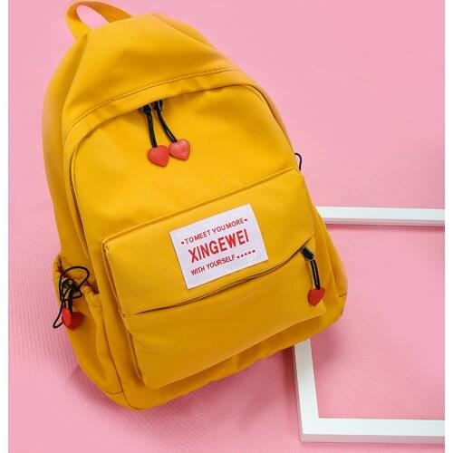 Candy color School Bags for Teenage Girls Cute Printed School Backpack Women Back Pack Teen Middle High School Student Schoolbag