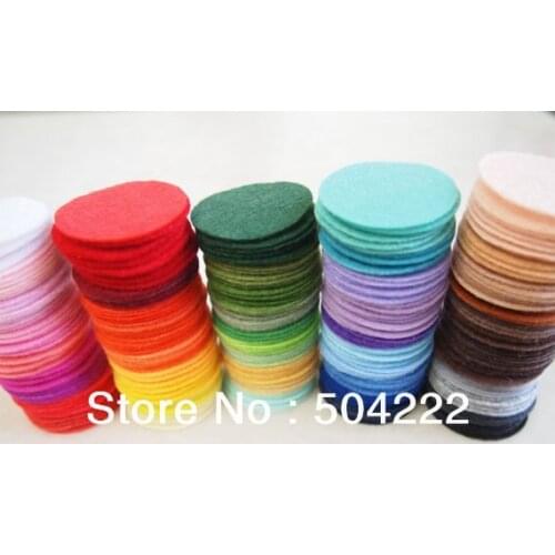 Set of 1000pcs 3cm nonwoven Felt Pack Felt Circles - multiple Colors wholesale free shipping or specified colors BY0078-30mm