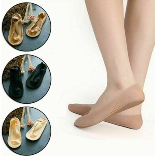 1 Pair Cotton Sock Slippers Women High Elastic Invisible Stocking Low Cut Sweat Absorbing Girls Breathable Summer Shoes Solid 3D