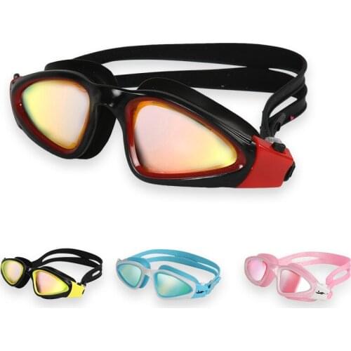 2021 New Adult Electroplating Swimming Goggles HD Waterproof and Anti-fog Swimming Training Equipment for Men and Women