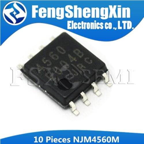 10PCS New NJM4560M 4560 SOP-8 NJM4560 SOP 4560M 4560 SOP8 Dual Operational Amplifier original authentic IC