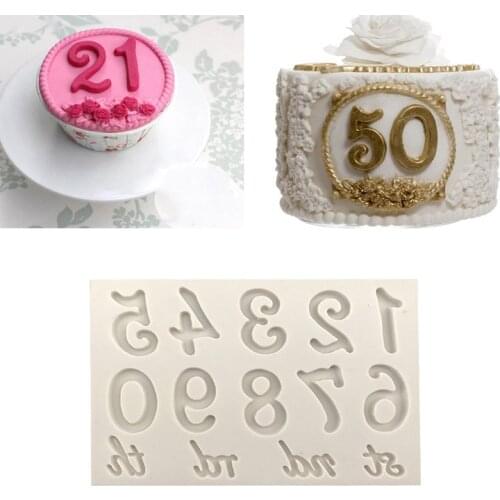 New High Quality Digital 0-9 Silicone Mold Fondant Cake Decorating Tool Silicone Fondant Mold Silicone Cake Mold
