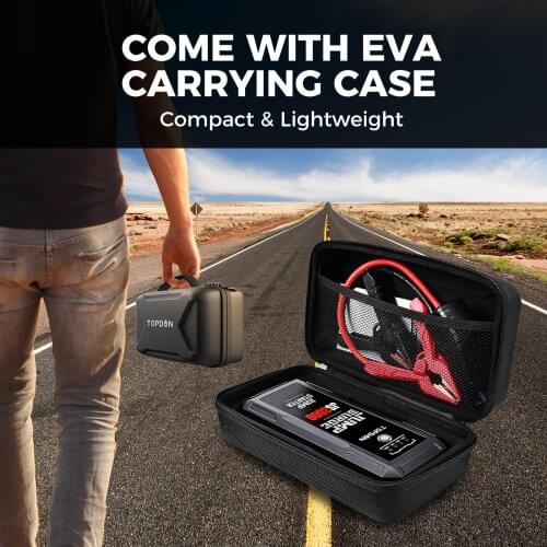 Car Jump Starter TOPDON V2000 Pros 20800mAh 12V 2000A Peak Emergency Starter Power Bank Car Battery Booster Diesel Car Starter