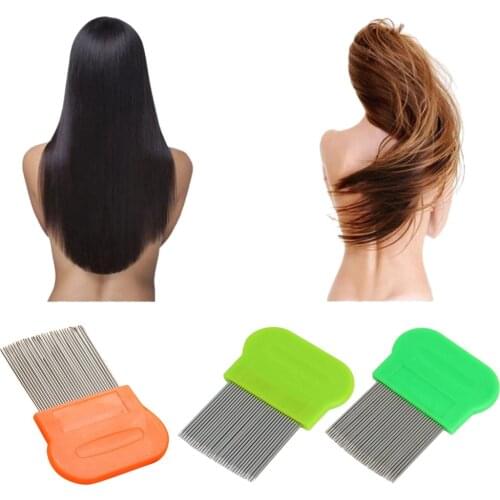 Hair Lice Comb Brushes Terminator Fine Egg Dust Nit Removal Stainless Steel Salon Styling Tool Women Girl Random Color Combs 911