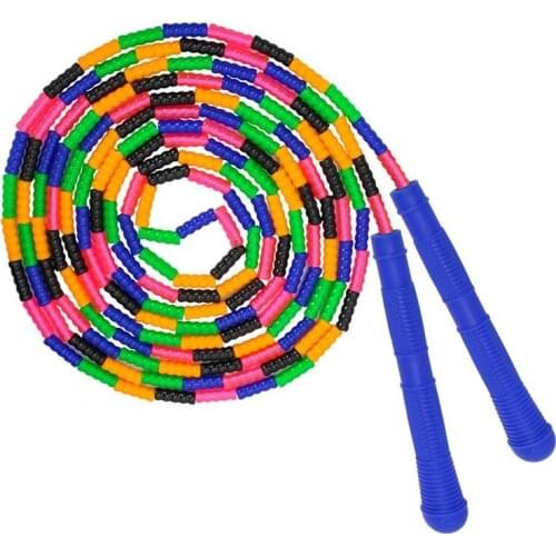 Soft Beaded Skipping Rope for Kids Adults Plastic Segmented Jump Rope Bamboo Skipping Rope Energy Bar Fitness Jump Rope