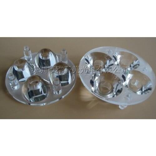 LED lens diameter 50MM-45 degree 4 * 1 Lenses,High-power LED Piece lens