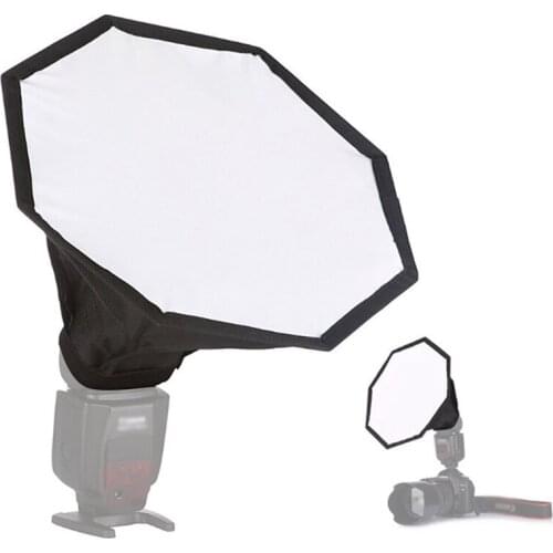 30CM Octagonal Camera Flash Diffuser Light Softbox, Universal Collapsible Softbox with Storage Bag for Studio Flash, Speedlight