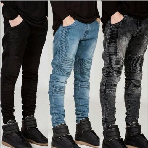 Yvlvol Men's Biker Jeans