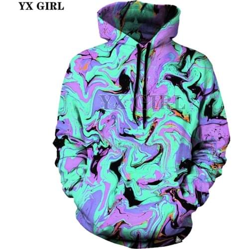YX GIRL Drop shipping Men Women streetwear Fashion hoodies Neon Trip 3d Printed Casual Hoodie sudadera hombre
