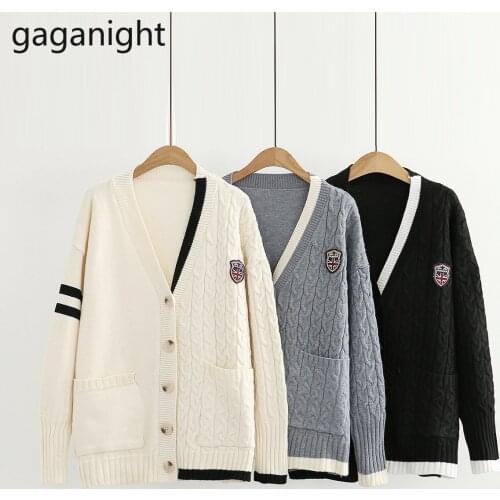 Gaganight Twist Women Knitted Cardigan Spring Autumn Long Sleeve Kardigan Fashion Outwear Sweater Casual Loose Cardigans Chic