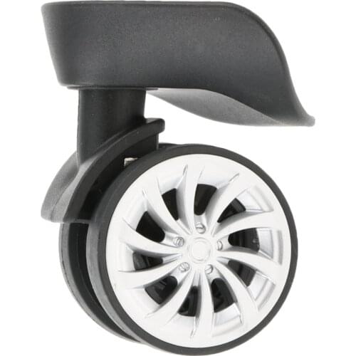 1 Pair A57 Mute Swivel Wheels Suitcase Luggage Replacement Casters for Travelling Bag