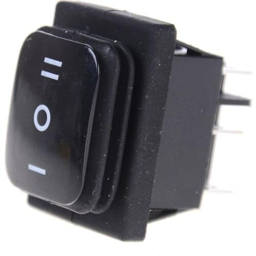 12V 6Pin DPDT Rocker Switch Self Locking Rectangle Momentary Car Boat On-off-On Waterproof Black