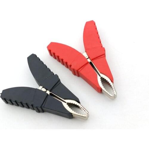 2PCS BRASS Insulation Alligator Clip for Car battery clip Power Test Probes