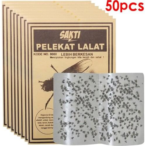 50 sticky fly paper flies to catch flies artifact cage strong stick small flying insects mosquito stick flies strip sticky board