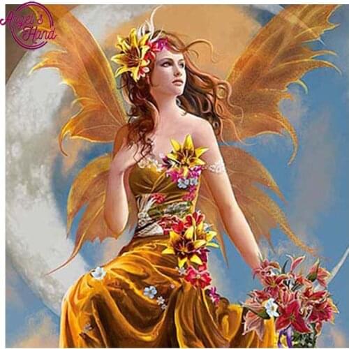 5D diamond painting cross stitch Beauty fairy square diamond Mosaic plastic crafts set style Full diamond embroidery