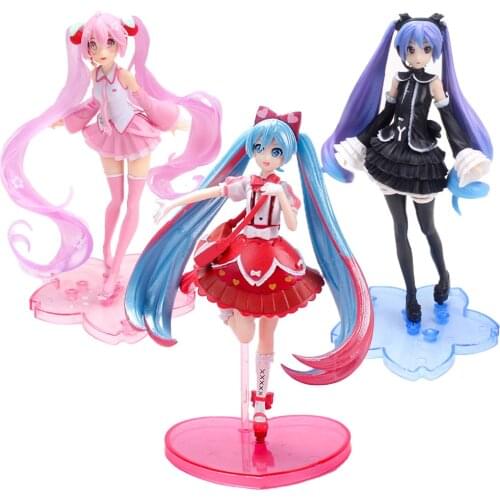 Anime New 3 style Pink Sakura purple Sakura red hair Action Figures Toys Girls PVC Model kid birthday home decoration Gift