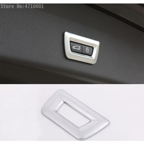 Car-Styling ABS Chrome Tail Door Switch Button Cover Trim Sticker For BMW X1 f48 X3 f25 X4 f26 X5 f15 X6 f16 f30 GT 3 5 7 Series