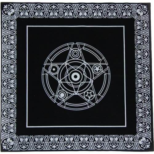 49x49cm Non-woven Board Game Textiles Tarot Table Cover Playing Cards Pentacle Tarot Game Tablecloth