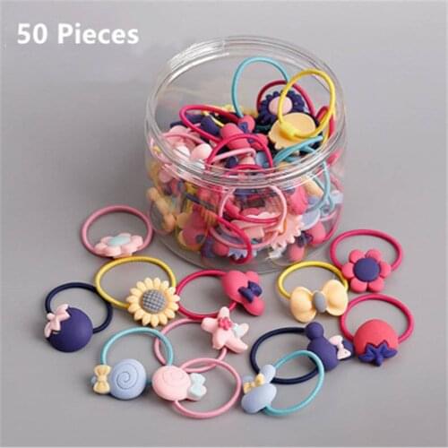 Girl Kids Elastic Hair band Rubber tie Child Vegetable Fruits Candy Hair Accessories резинки для волос gumka do wlosow Wholesale